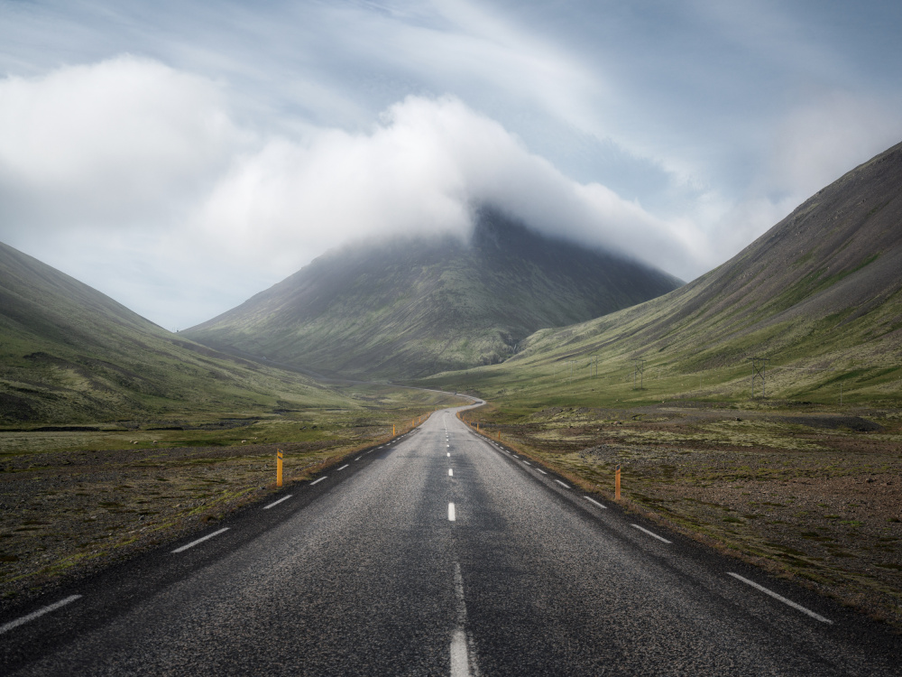 Cloudy Mountain Road by Clara Gamito — canvas wall art
