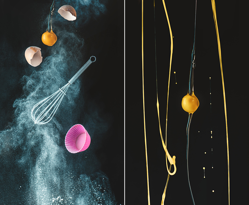 Dynamic Baking Ingredients by Dina Belenko — canvas wall art
