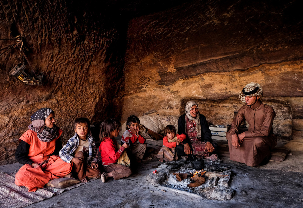 Bedouin Family Gathering by Andrei Nicolas - The Traveler — canvas wall art