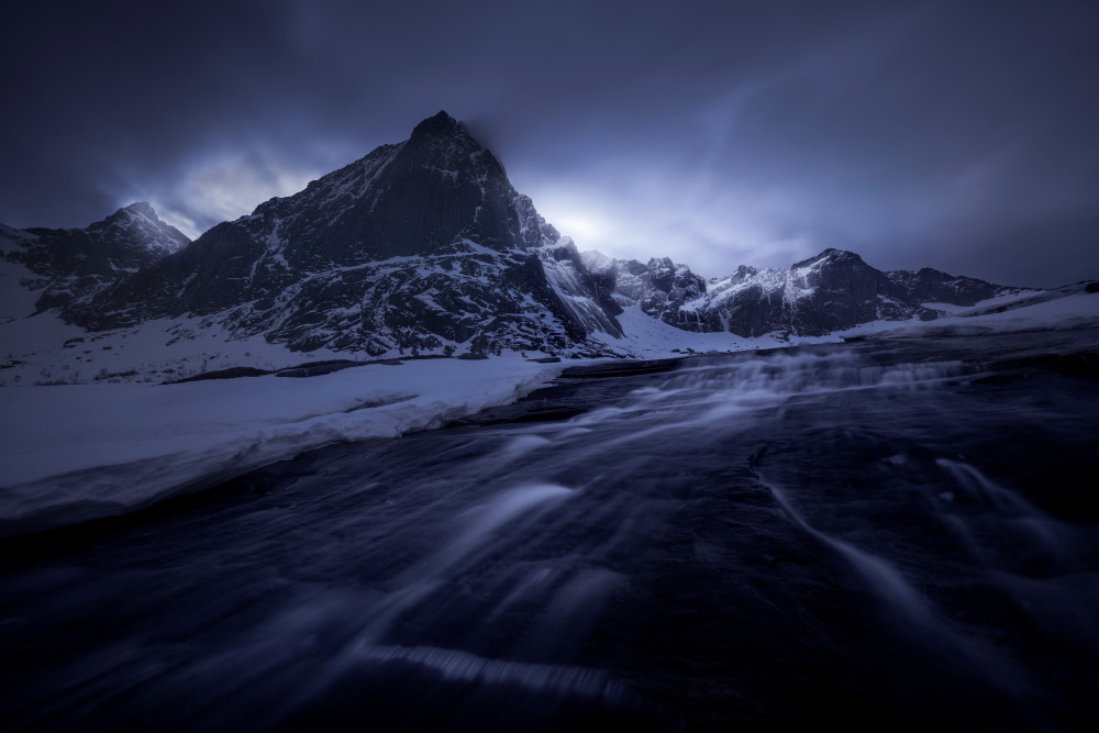 Dark Mountain Serenity by Marian Kuric QEP — canvas wall art