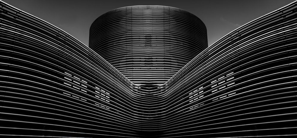 Abstract Building Curves by Oussama Mazouz — canvas wall art