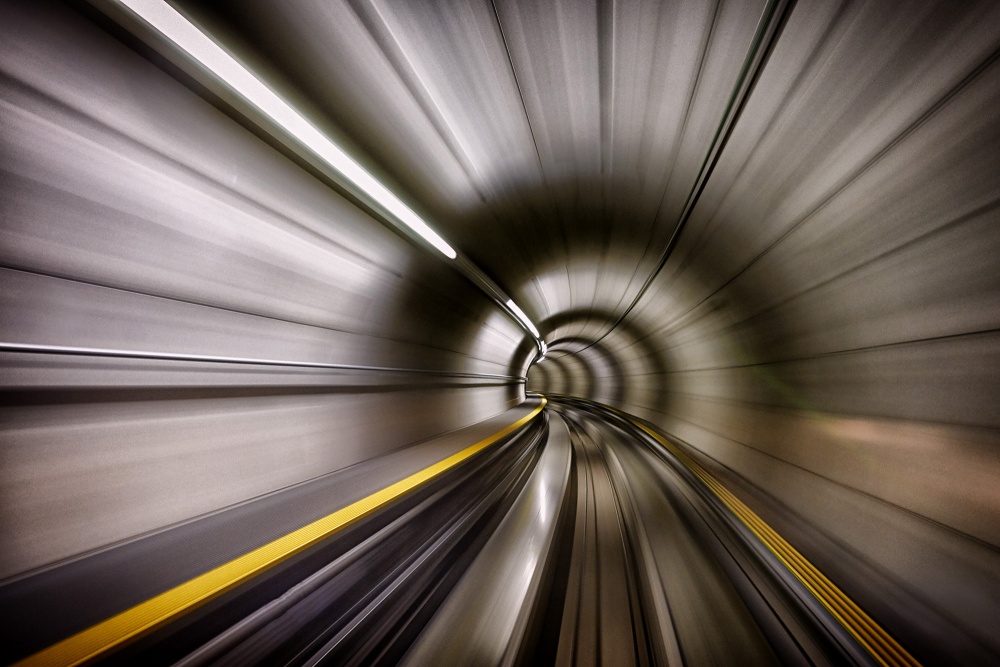 Subway Speed Blur by Sergei Ustinov — canvas wall art