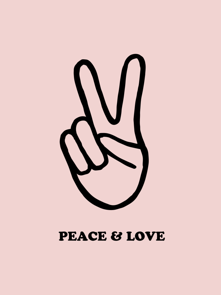 Peace Love Hand by Aislinn Simmonds — canvas wall art