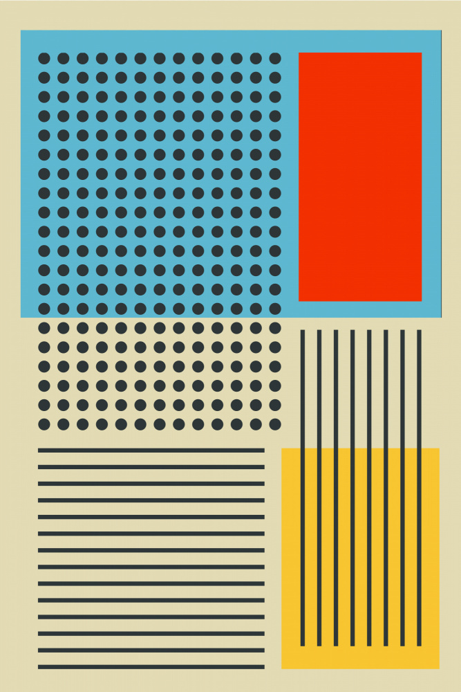 Geometric Color Blocks by jay stanley — canvas wall art