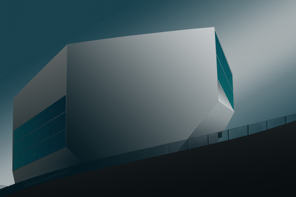 Stark Geometric Building by António Bernardino Coelho — canvas wall art
