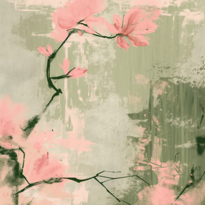 Painterly Pink Blossoms