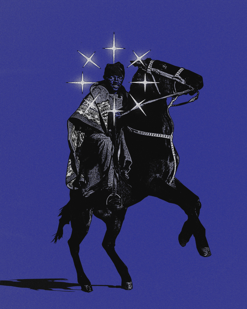 Celestial Horse Rider by Mathabela Madiela — canvas wall art