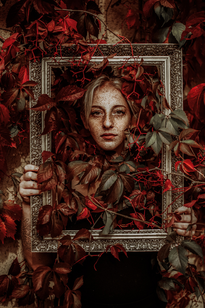 Ethereal Autumn Portrait by Barbora Biňovcová — canvas wall art