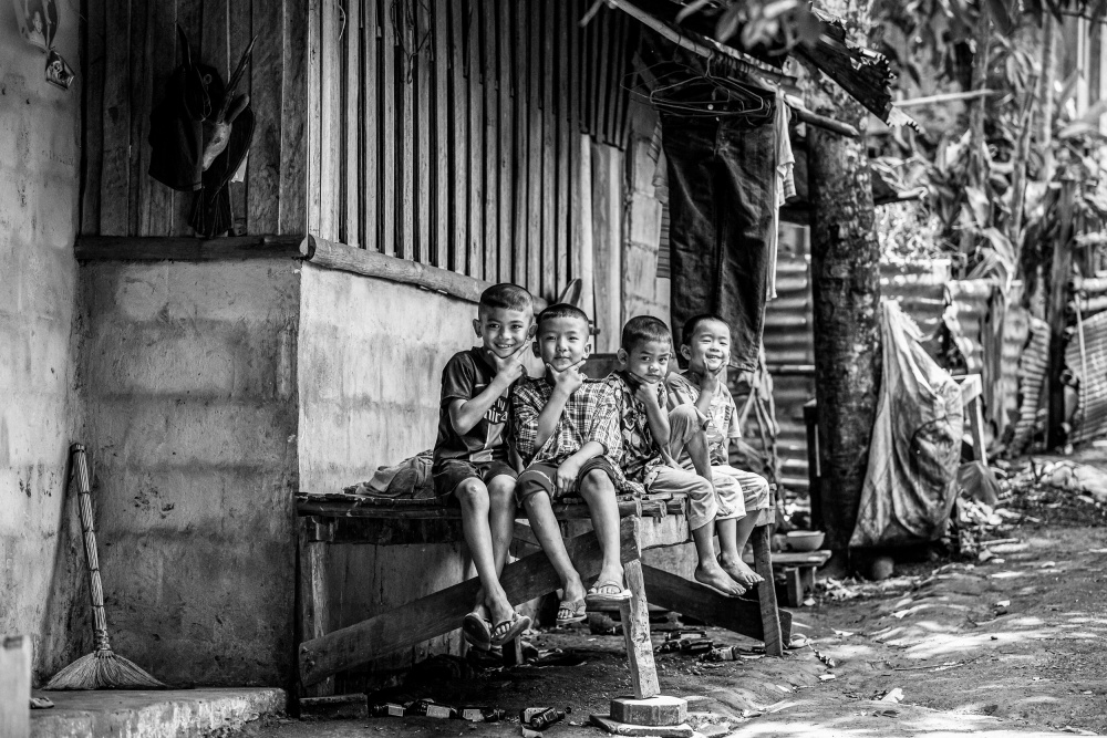 Happy Childhood Friends by ADIREK M — canvas wall art