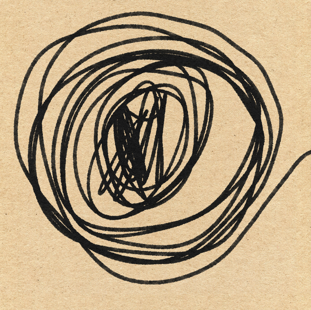 Chaotic Ink Scribble by Nicholas — canvas wall art