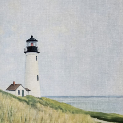 Solitary Lighthouse by the Sea