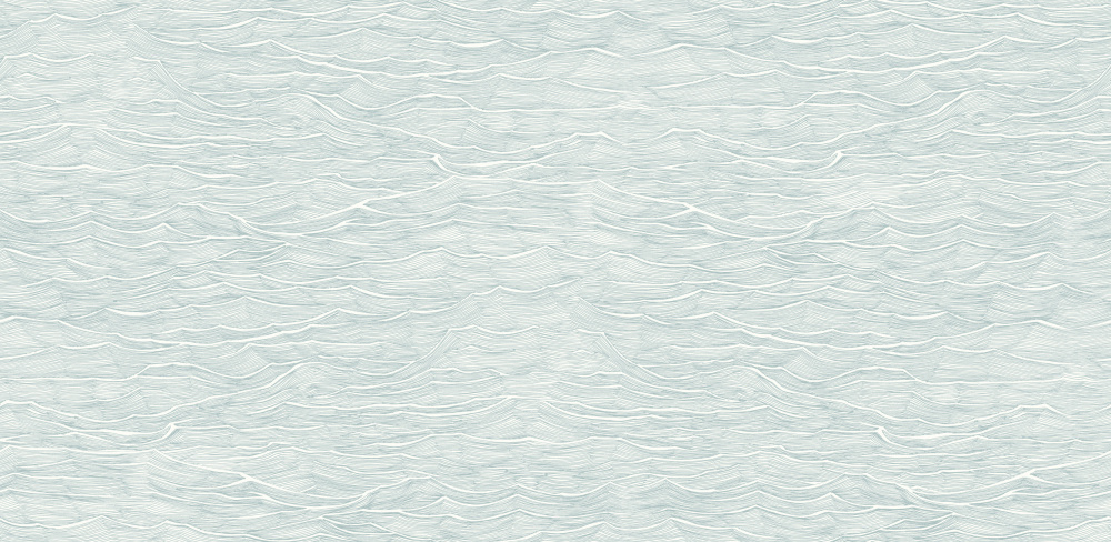 Delicate Aqua Lines by Hendon Lane — canvas wall art