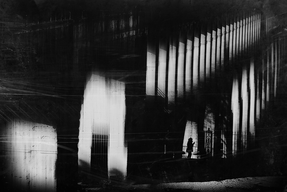 Solitary Urban Reflections by Bogdan Bouşcă — canvas wall art
