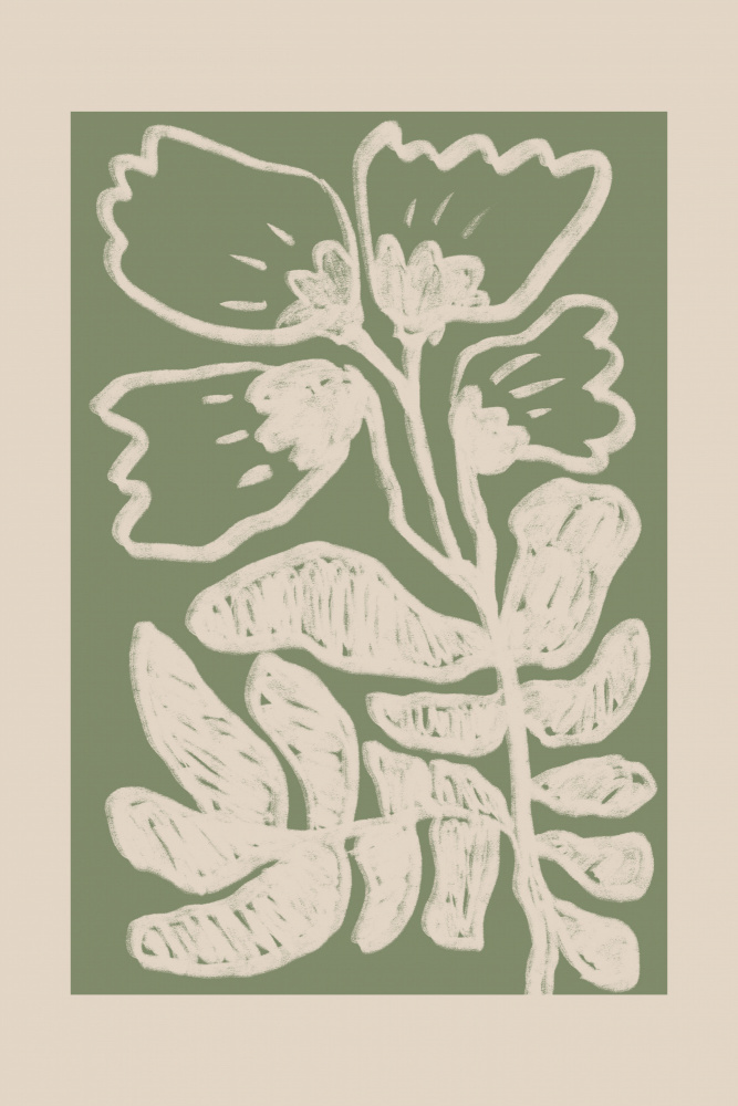 Abstract Sage Botanicals by Melloi Art Prints — canvas wall art