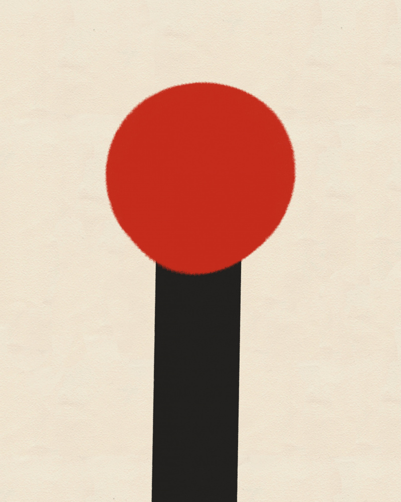 Red Circle Minimalist Design by Deepthi s — canvas wall art