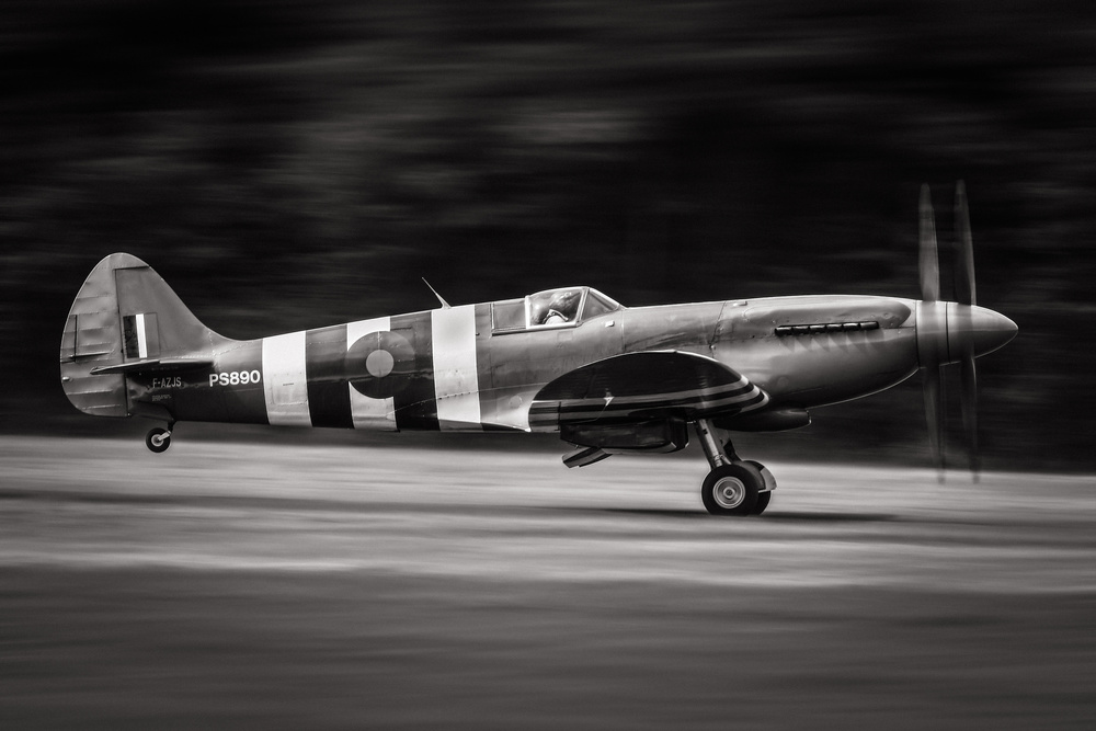 Classic Spitfire Takes Flight by JLP — canvas wall art