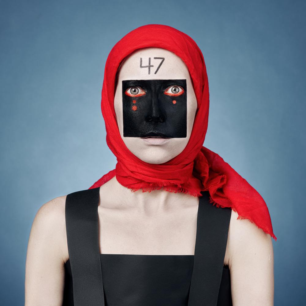 Red Scarf Number 47 by Photographer — canvas wall art