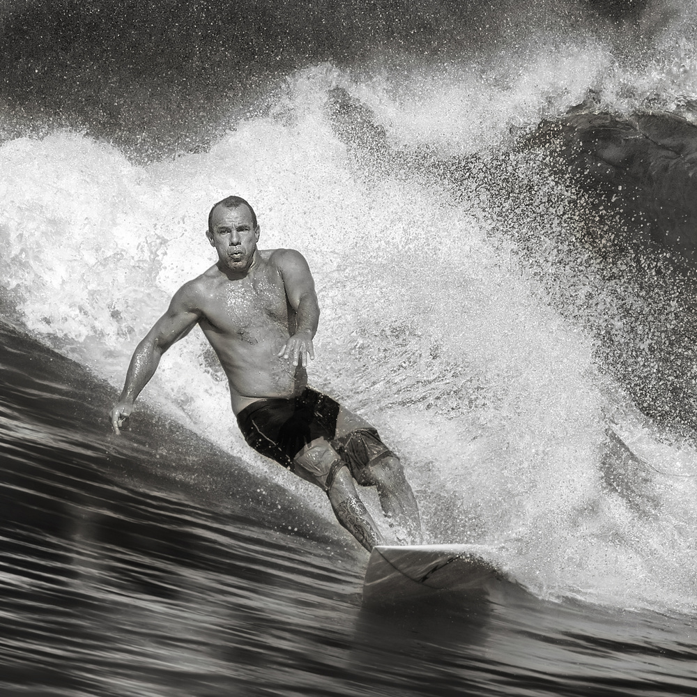 Powerful Wave Surfing by Handi Nugraha — canvas wall art