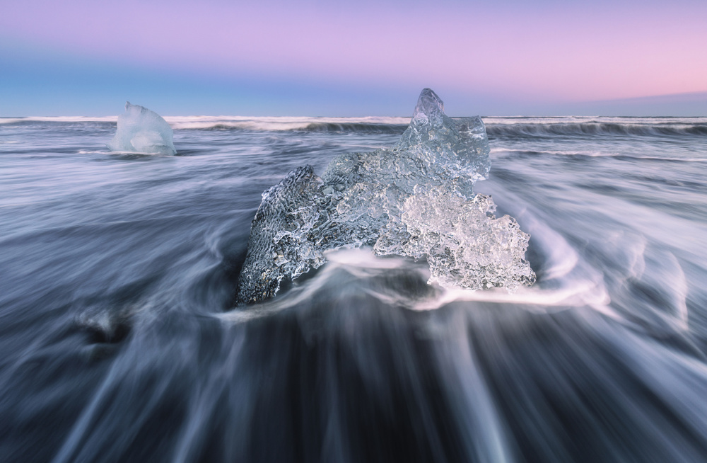 Pastel Ice Beach Flow by Rodrigo Núñez Buj — canvas wall art