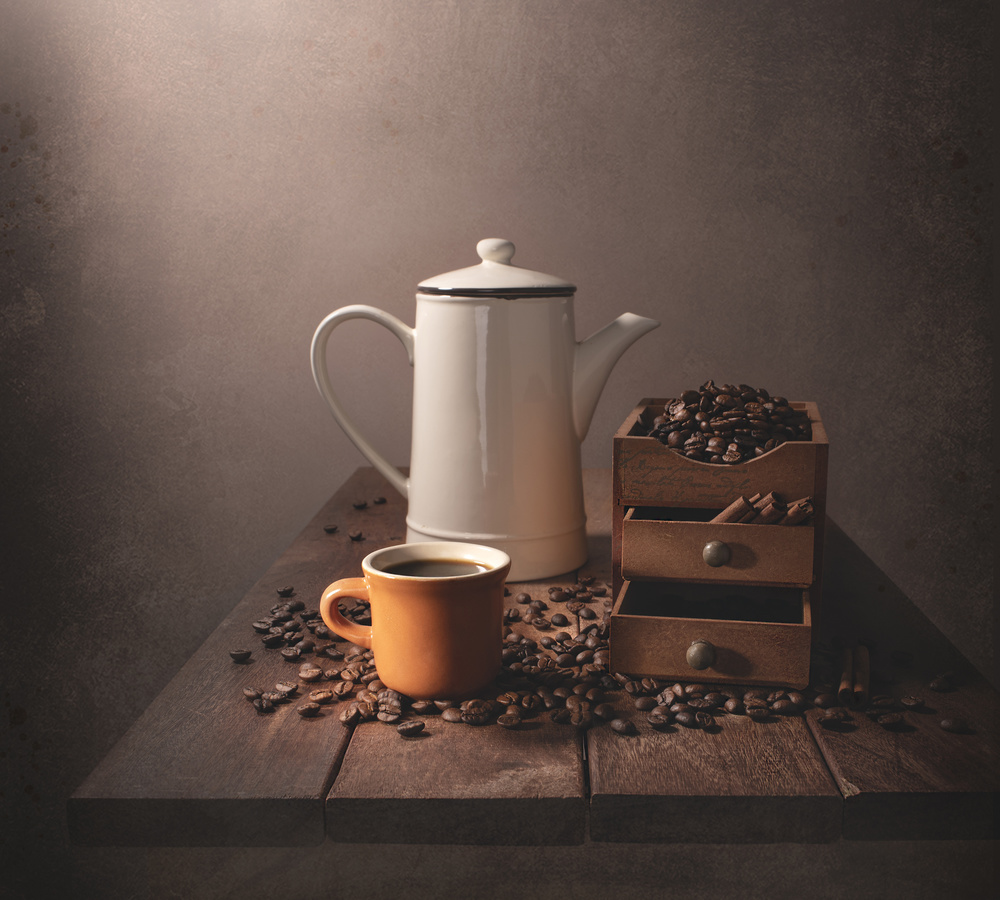 Vintage Coffee Still Life by Margareth Perfoncio — canvas wall art