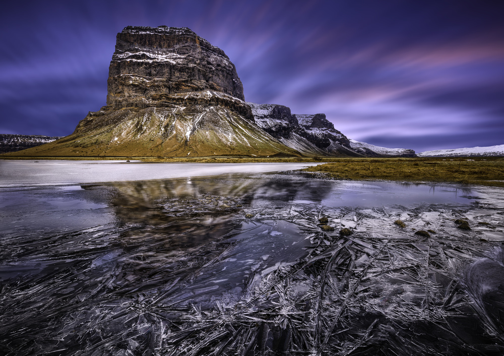 Frozen Mountain Purple Sky by Rodrigo Núñez Buj — canvas wall art