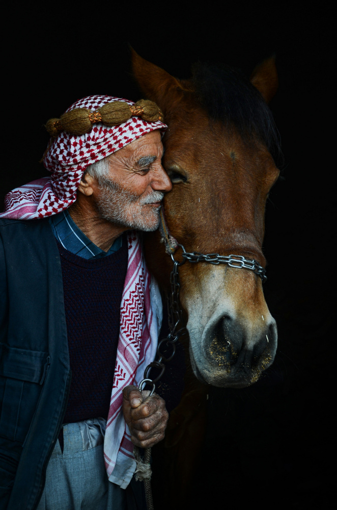 Man and Horse Bond by Bünyamin çadırcı — canvas wall art