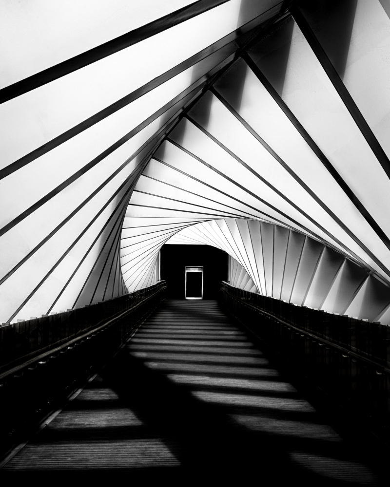 Geometric Light Tunnel by Khalid Jamal — canvas wall art