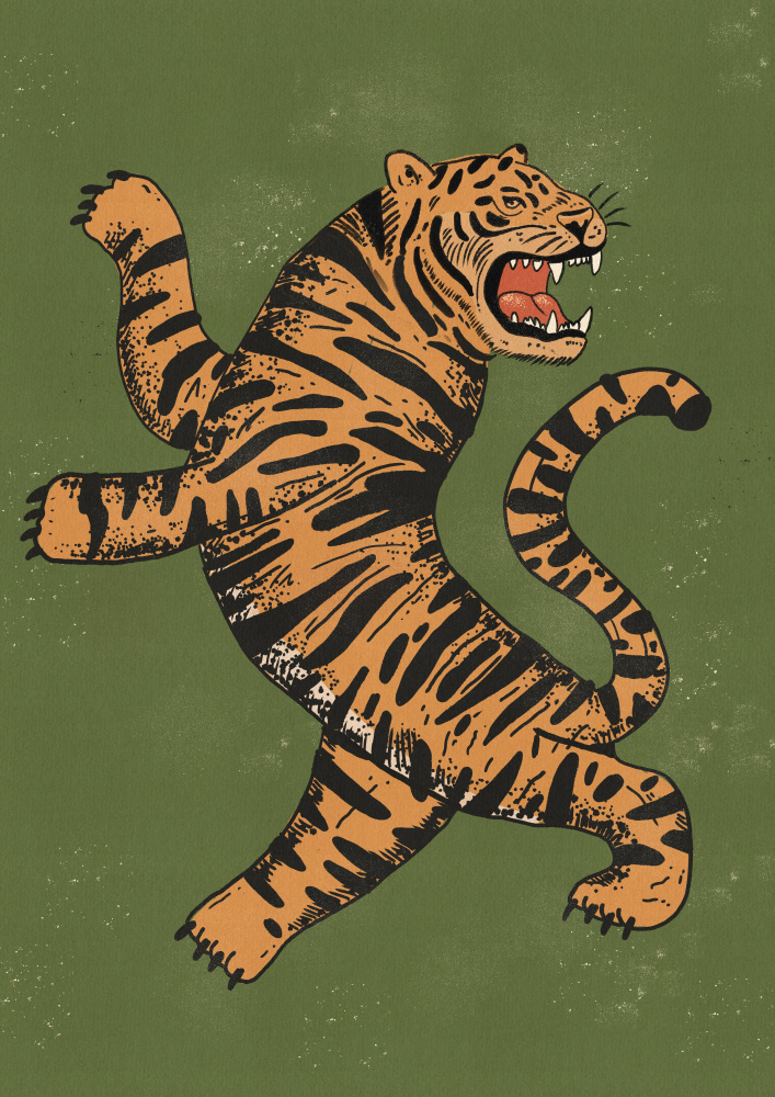 Classic Roaring Tiger by Nicholas — canvas wall art