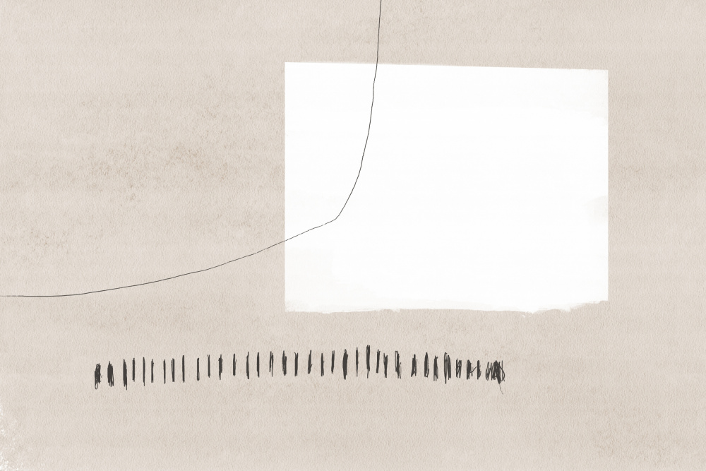 White Rectangle Contrasting by uplusmestudio — canvas wall art
