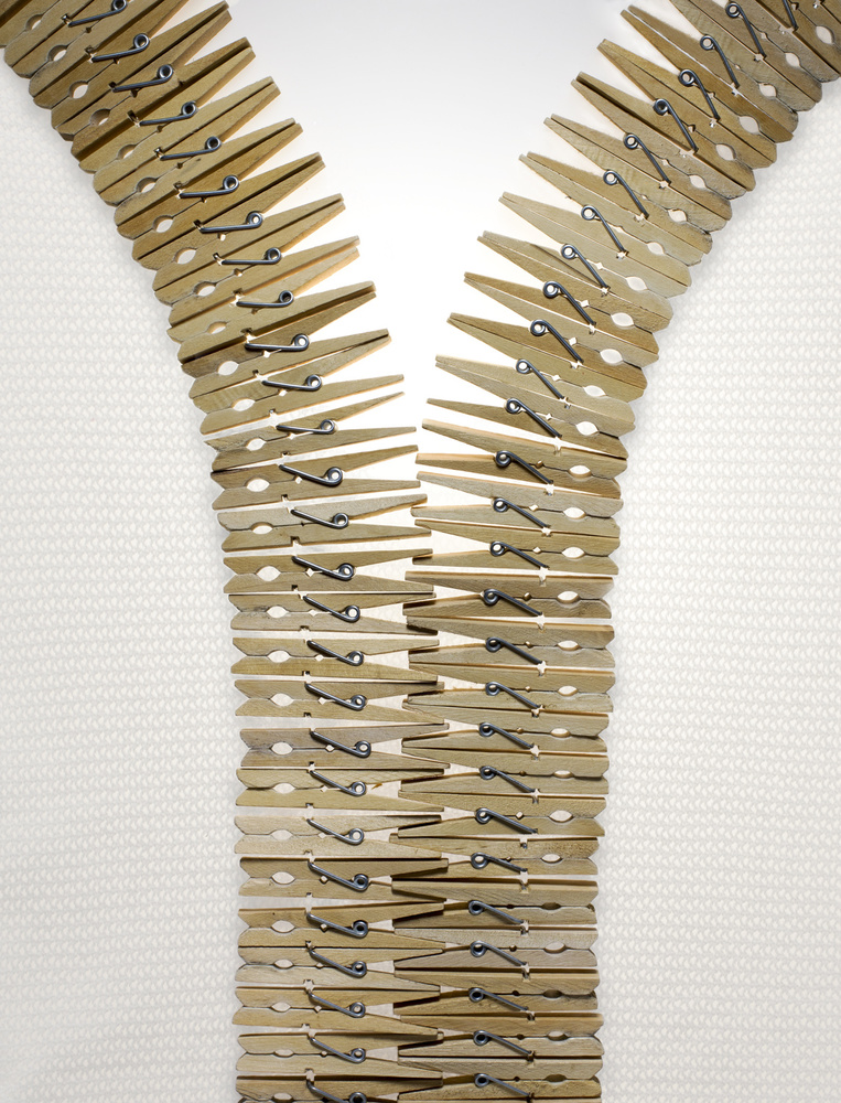 Laundry zipper by Wieteke de Kogel — canvas wall art