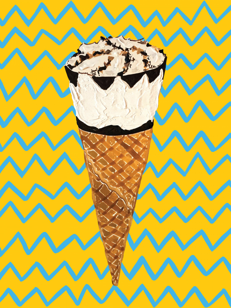 Sweet Summer Ice Cream by Alice Straker — canvas wall art