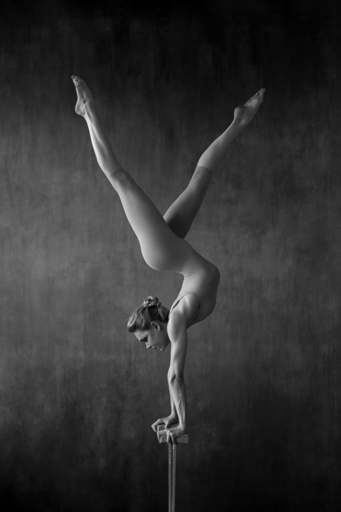 Graceful Handstand Acrobat by Natalya Sleta — canvas wall art