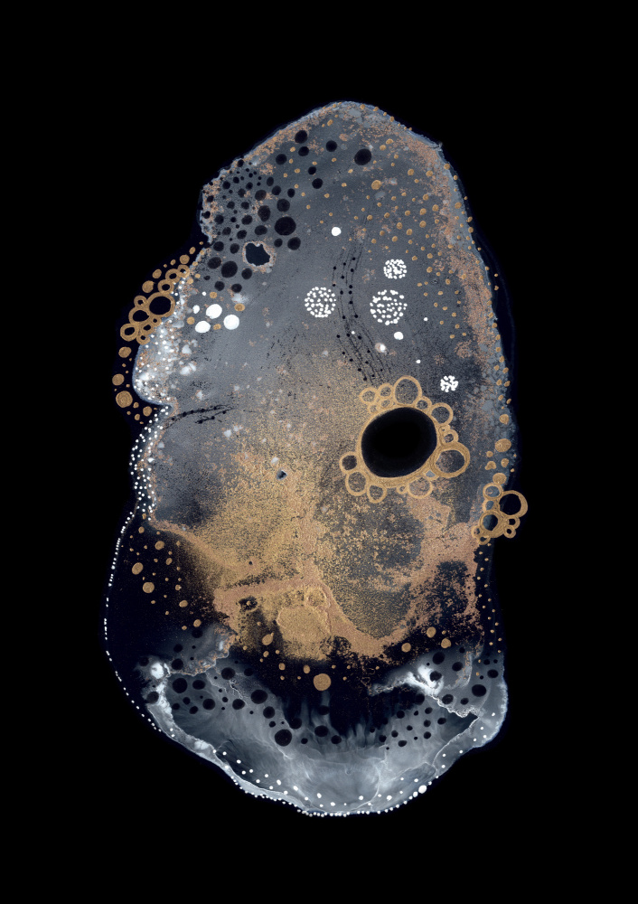 Abstract Gold Bubbles by Amy Louise Baker — canvas wall art