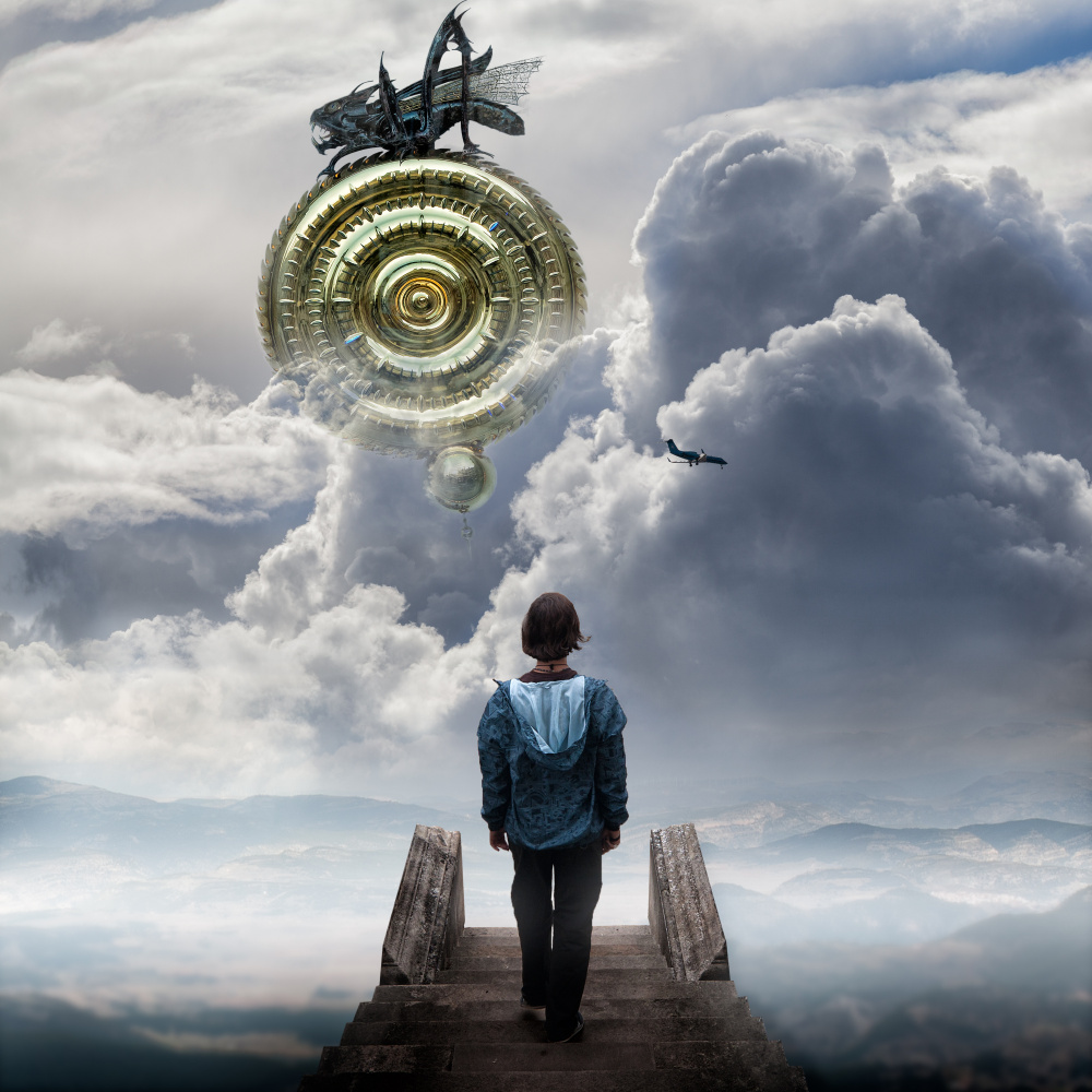 Cloud Steps Journey by Angel Villalba — canvas wall art