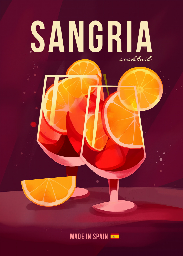 Refreshing Sangria Cocktail by Andreas Magnusson — canvas wall art