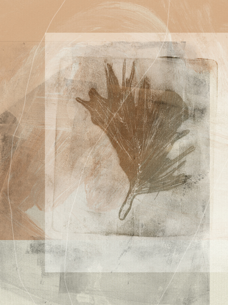 Textured Ginkgo Leaf by Dina Dankers — canvas wall art