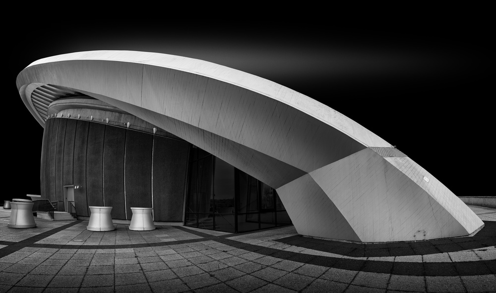 Modern Architectural Curve by Wolfgang Mothes — canvas wall art