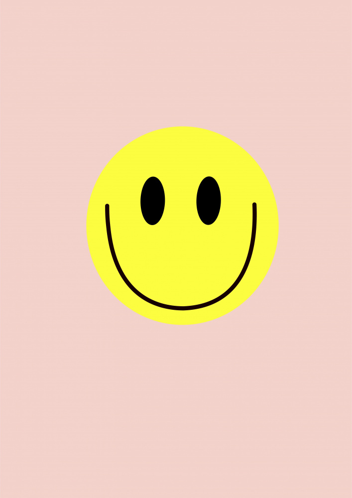 Happy Yellow Smiley by Ute Arnold — canvas wall art