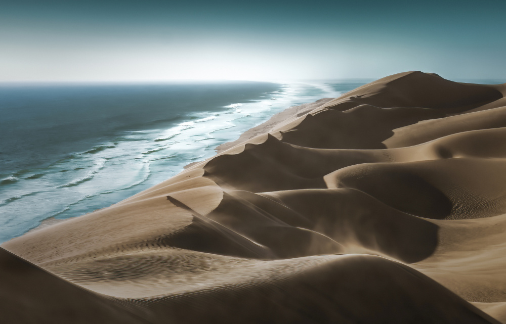 Desert Meets Sea by Gu and Hongchao — canvas wall art