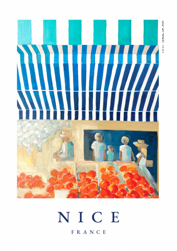 Nice Fruit Market by Awol Art Alex — canvas wall art