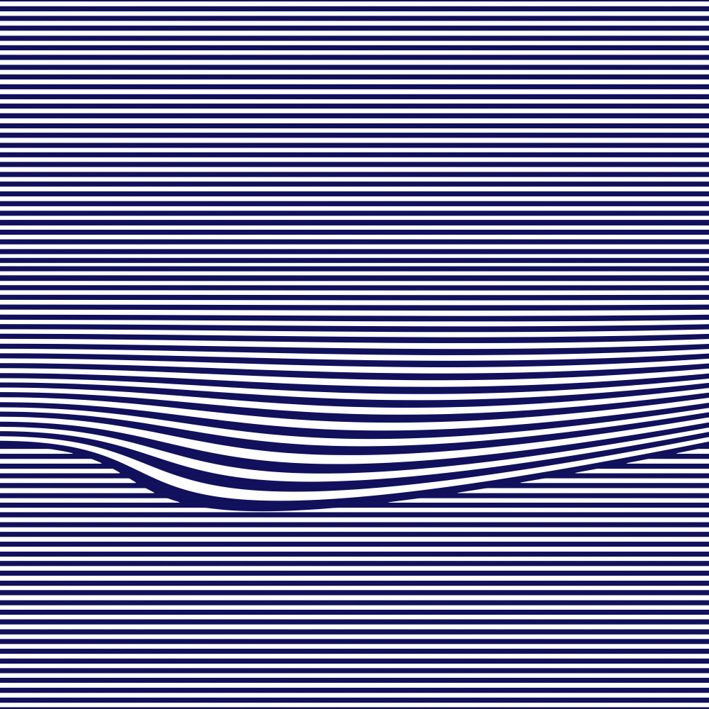 Rippling Blue Lines by Carlos Perez Del Moro — canvas wall art