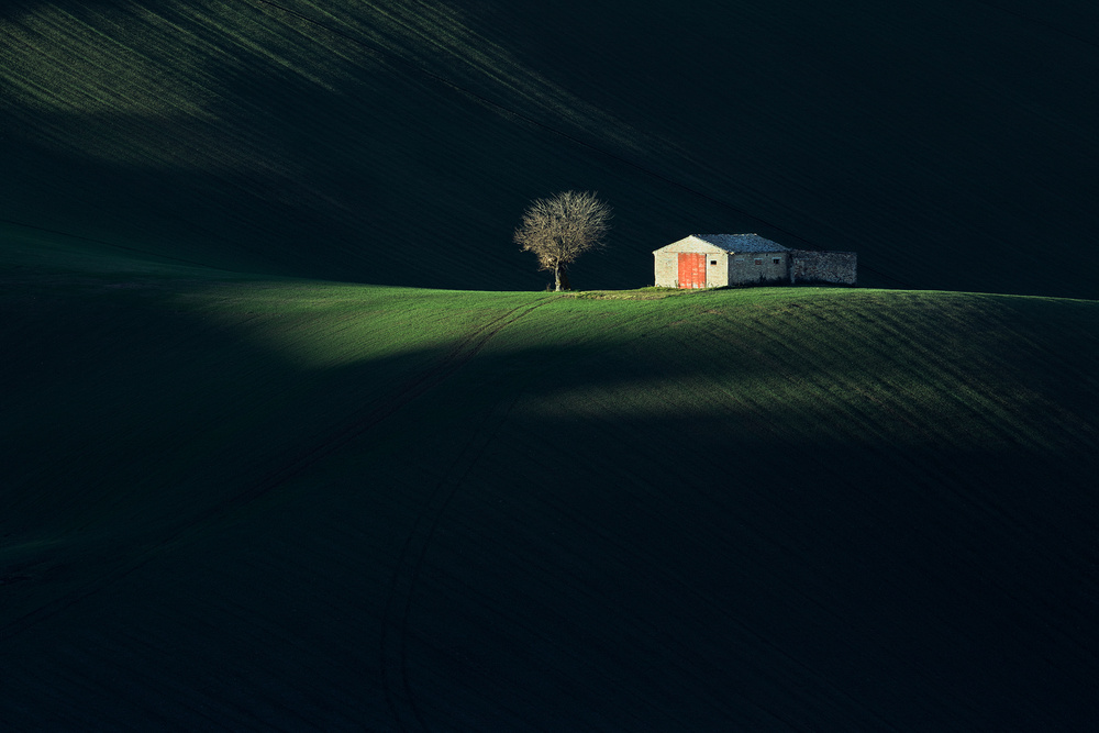 Dramatic Light Barn by Fiorenzo Carozzi — canvas wall art