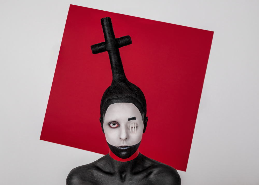 Conceptual Cross Portrait by Photographer — canvas wall art
