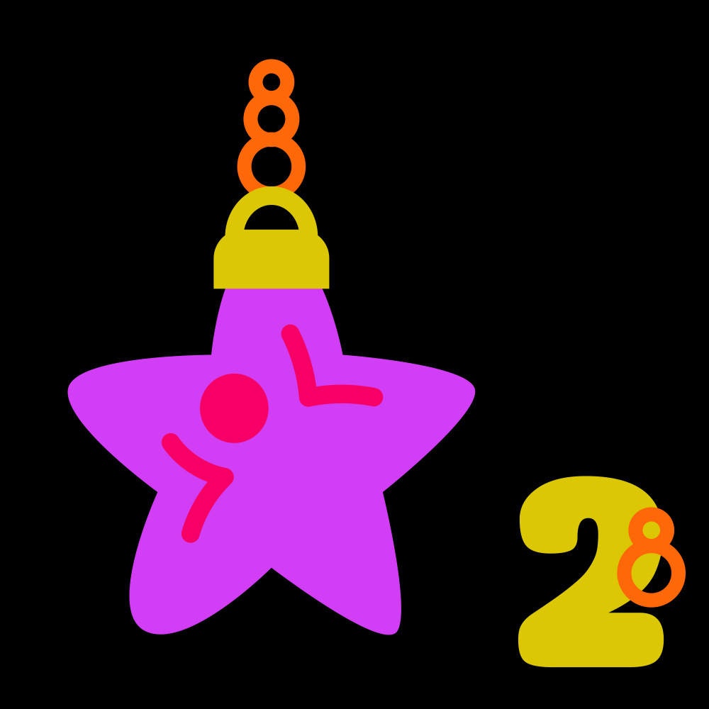 Festive Star Number 28 by Marika Barsrsind — canvas wall art