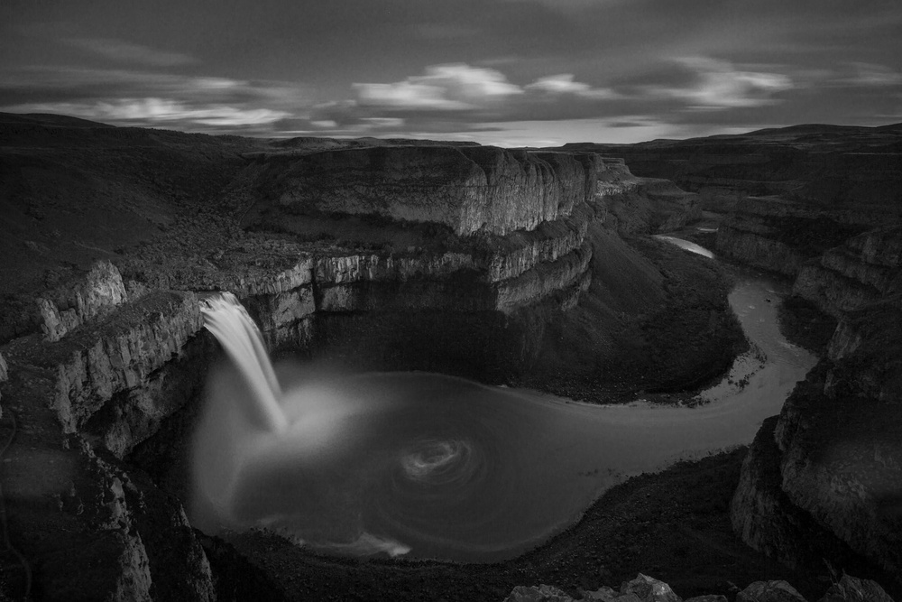 Dramatic Canyon Waterfall by Max Witjes — canvas wall art
