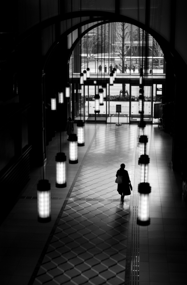 Solitary Figure Modern Archway by Yuzo Fujii — canvas wall art