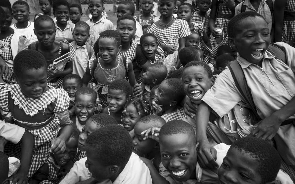 Joyful African Children by Elena Molina — canvas wall art