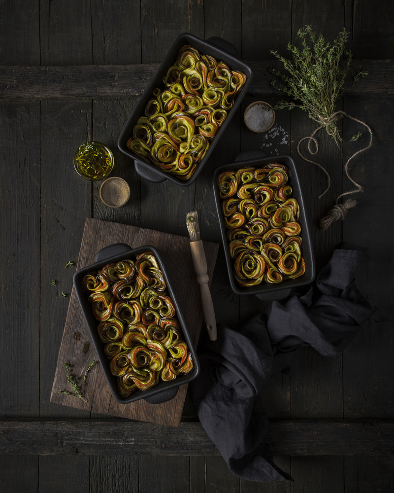 Rustic Vegetable Spirals by Diana Popescu — canvas wall art