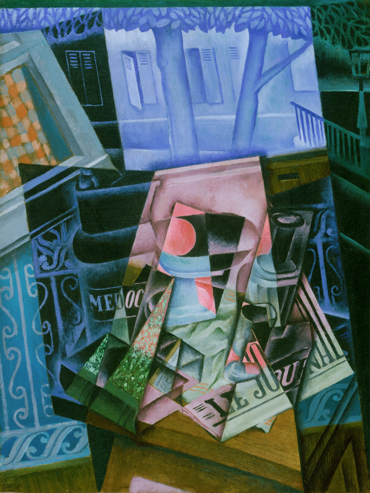 Juan Gris's Still Life Before an Open Window, Place Ravignan (1915) by Juan Gris — canvas wall art