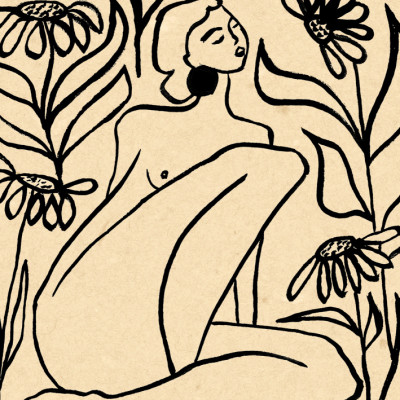 Girl In Sunflower Field